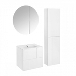 Комплект: Тумба под раковину Roca Pilar 60 подвесная, 2 ящика + раковина VICTORIA-N 600х460, белый (Z.RU93.1.044.6)