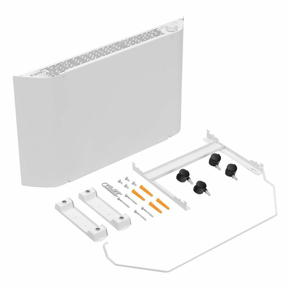 Конвектор электрический Denzel XCE-1000, 230 В, 1000 Вт, белый, сушилка, колеса, Х-элемент, 98130