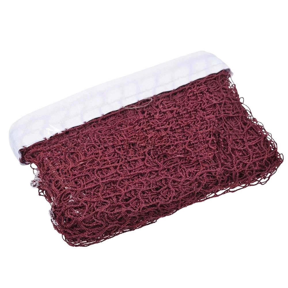 Сетка для бадминтона, 11317-02, нить полипропилен 1.0мм, шнур ПЭ 3,5мм, 4 натяж, стропа ПЭ, бордовый