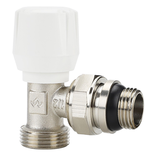 Клапан радиаторный VARMEGA 1/2" x 3/4"EK ручной, угловой с самоуплотняющимся полусгоном VM10012