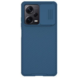 Усиленный чехол синего цвета от Nillkin для Xiaomi Redmi Note 12 Pro+ 5G, серия CamShield Pro с защитной шторкой для задней камеры