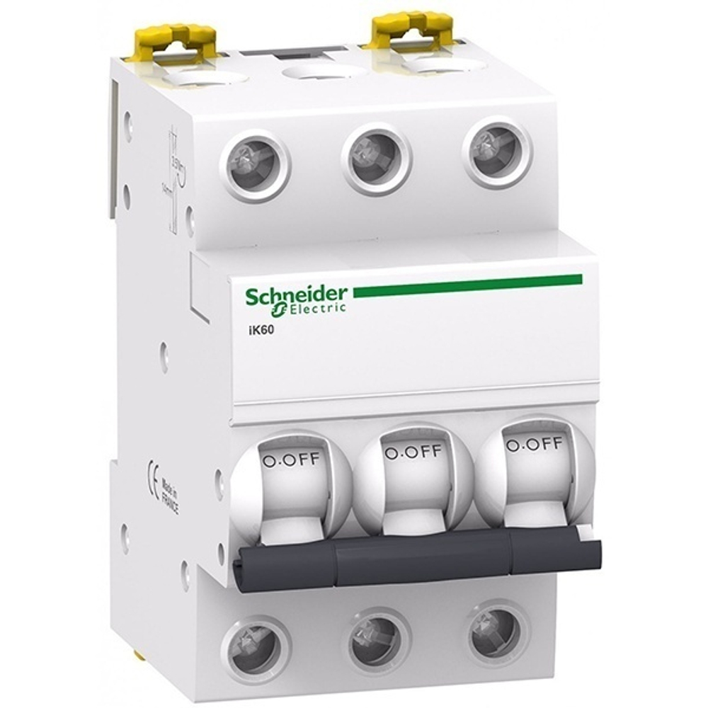Автоматический выключатель Schneider Electric Acti 9 iK60N 3П 16A 6кА C (автомат электрический) A9K24316