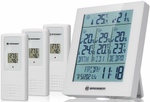Метеостанция Bresser Temeo Hygro Quadro Prestige с тремя датчиками, белая
