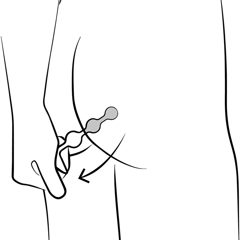 Фиолетовая силиконовая анальная цепочка 13,5см Romp Amp Silicone Anal Plug Dark Purple RP291SG4