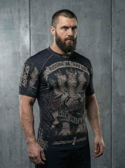 Рашгард с коротким рукавом LEGENDA Горыныч черный