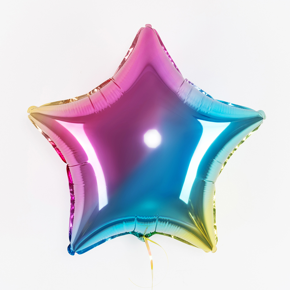 Звезда 18" Радуга нежный градиент / Rainbow gradient Fm