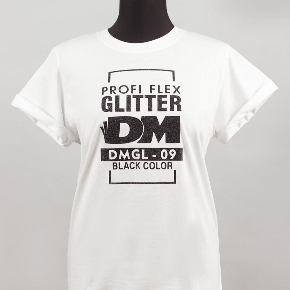 Пленка PROFI FLEX Glitter (DMGL-09) Black, 1м