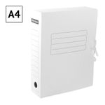 Папка архивная на завязках 75мм, микрогофрокартон, Спейс, белая