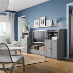 Тумба под телевизор - IKEA HAUGA, 116x46x277см, серый, ХАУГА ИКЕА
