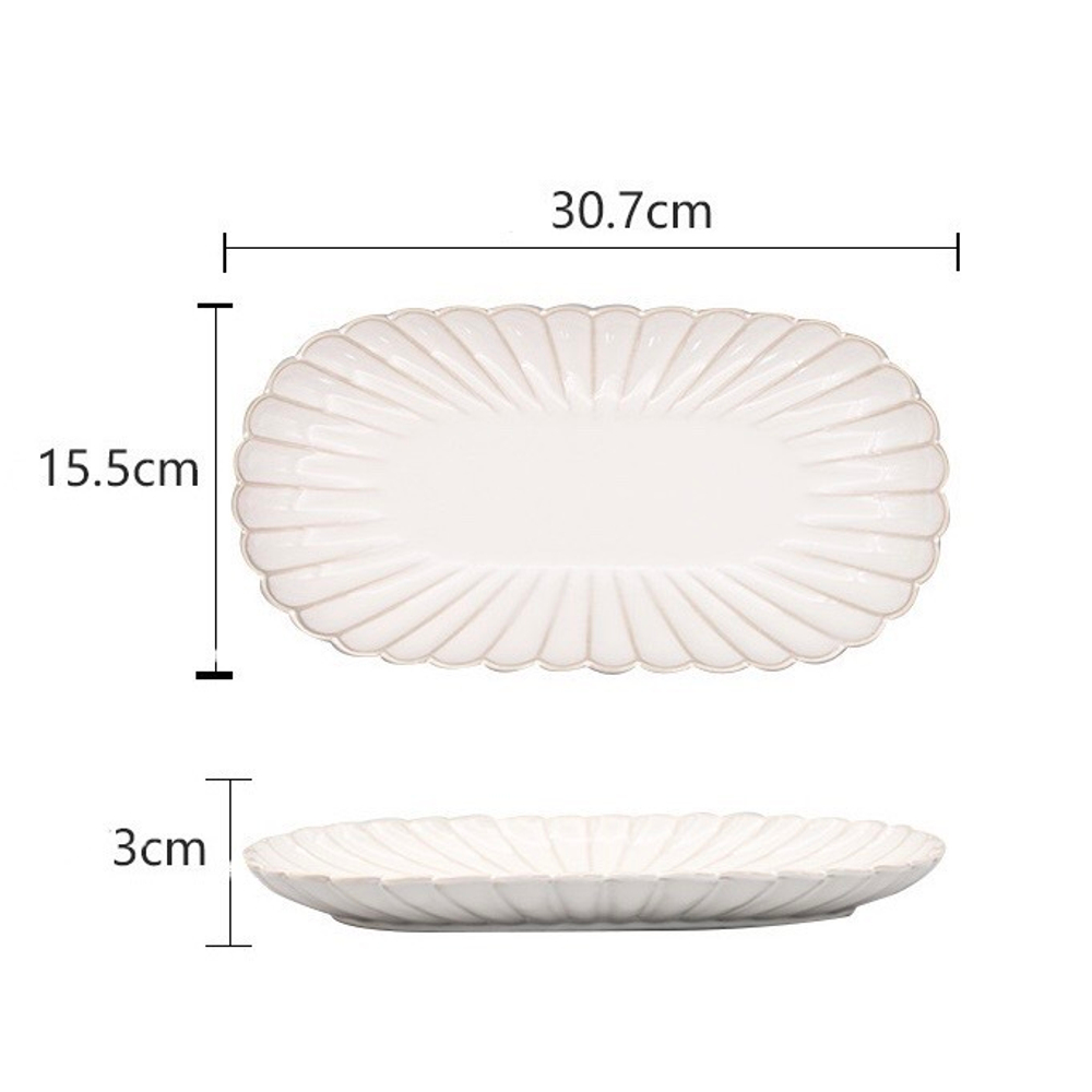 Блюдо сервировочное Pearly 30.7х15.5 см фарфор