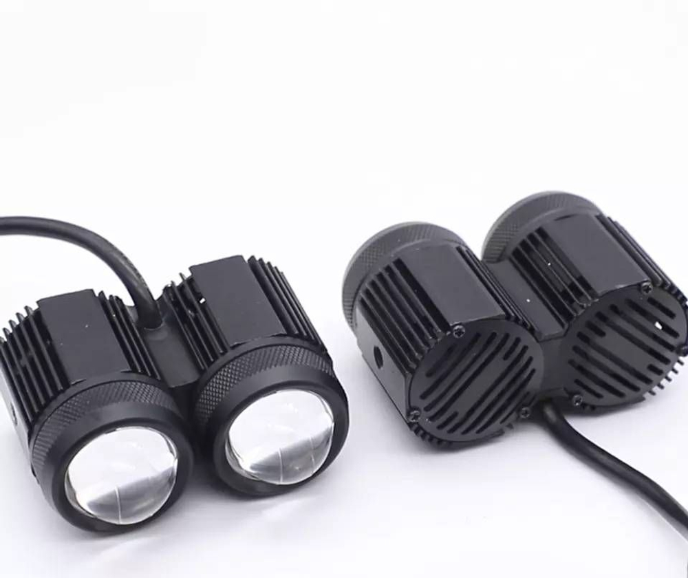 Светодиодные линзованные фары для мотоцикла, 9-36В, 40Вт,  ip67