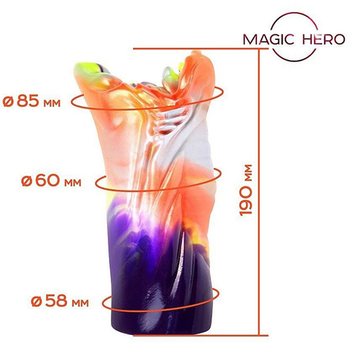 Яркий фантазийный мастурбатор 19см Bior Toys Magic Hero MH-13049