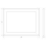 Зеркало Evoform в багетной раме со встроенным LED-светильником 25,5 W 100x75 см