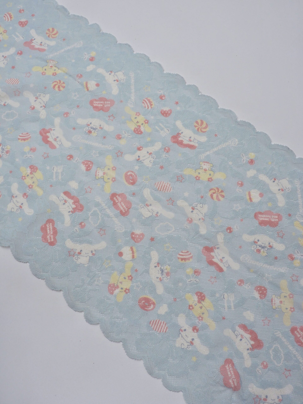 Эластичное кружево бледно-голубое Детский мир ширина 22 см