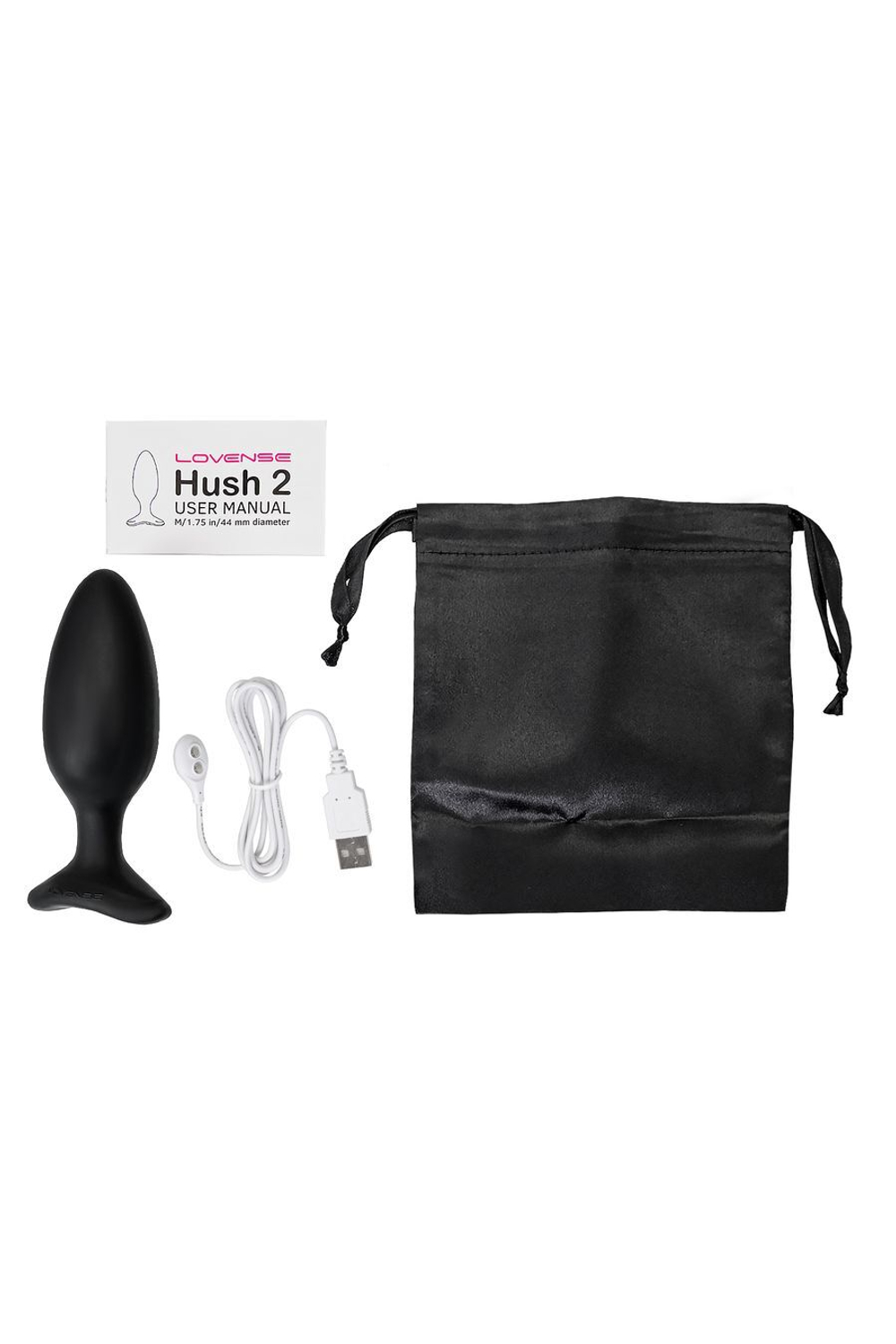 Анальная втулка LOVENSE Hush 2 (M), 13,5 см, Ø 4,4 см