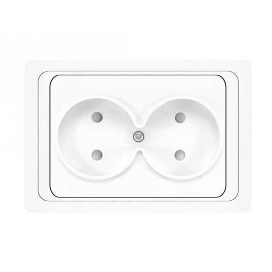 Розетка UNIVersal Валери 2 м. с/п б/з бел.16А 250В