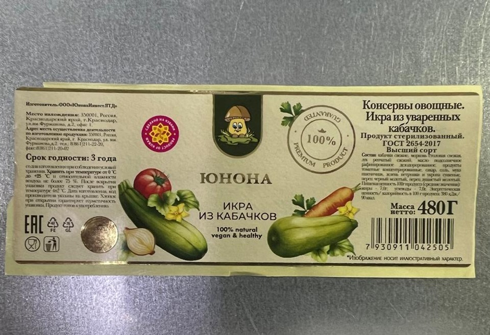 Этикетки для пищевой продукции
