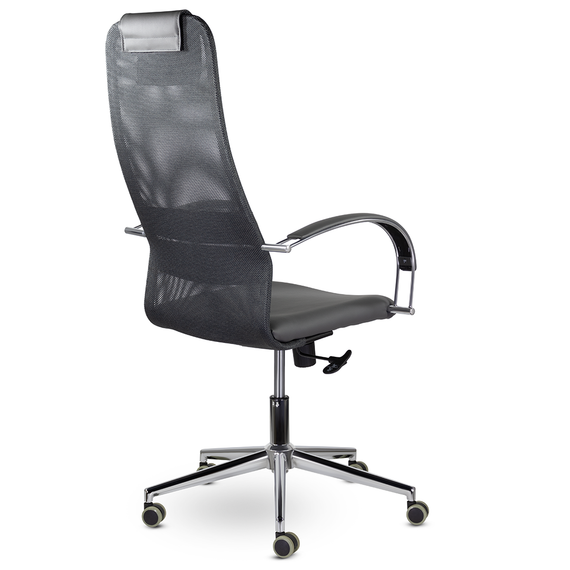 Кресло СН-601 Соло хром SoloСН Ср S-0422/TW-72/S-0422 (темно-серый/серый/темно-серый)