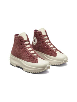 Converse Run Star Hike Hi Striped Knit Dark Wine