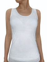 Женская майка на широких бретелях из эко-хлопка (Размер: F) (Цвет: бежевый)