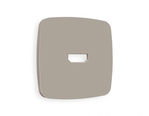 OP3740 Лицевая панель OMEGA (Серо-бежевый матовый) для HDMI розетки QUANT