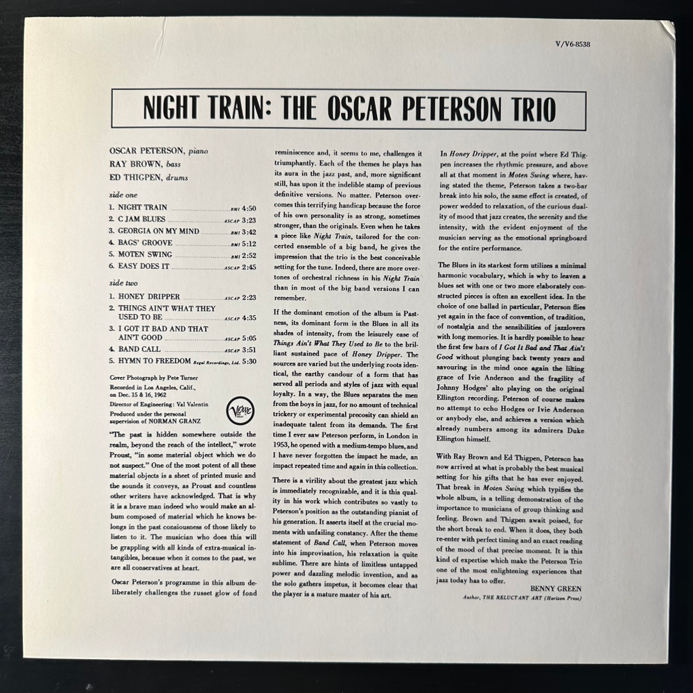 The Oscar Peterson Trio ‎– Night Train (США)
