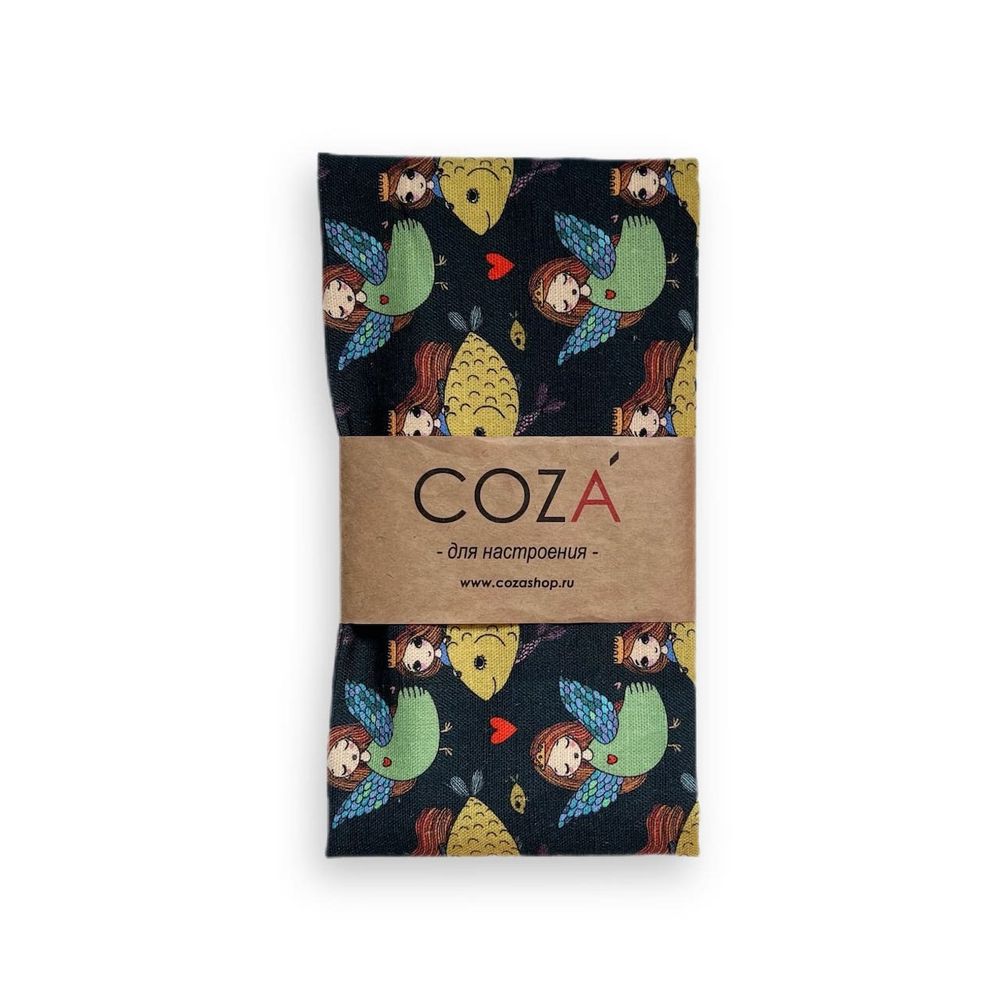 COZA, наволочка декоративная, Икат голубой, 40х40 см