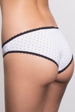 Женские трусики-слипы в горох (Размер: XXL) (Цвет: белый)