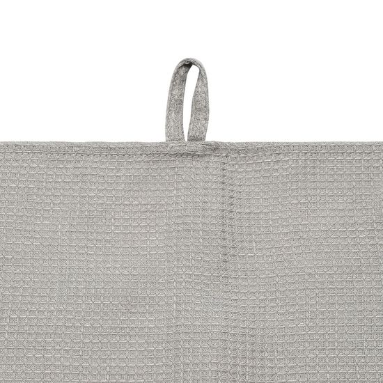 Набор из двух вафельных полотенец изо льна серого цвета из коллекции essential, 50х70 см