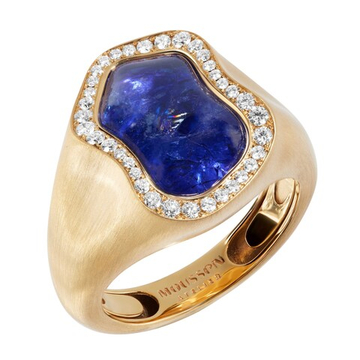 Кольцо с Танзанитом и Бриллиантами, R0030-51/1