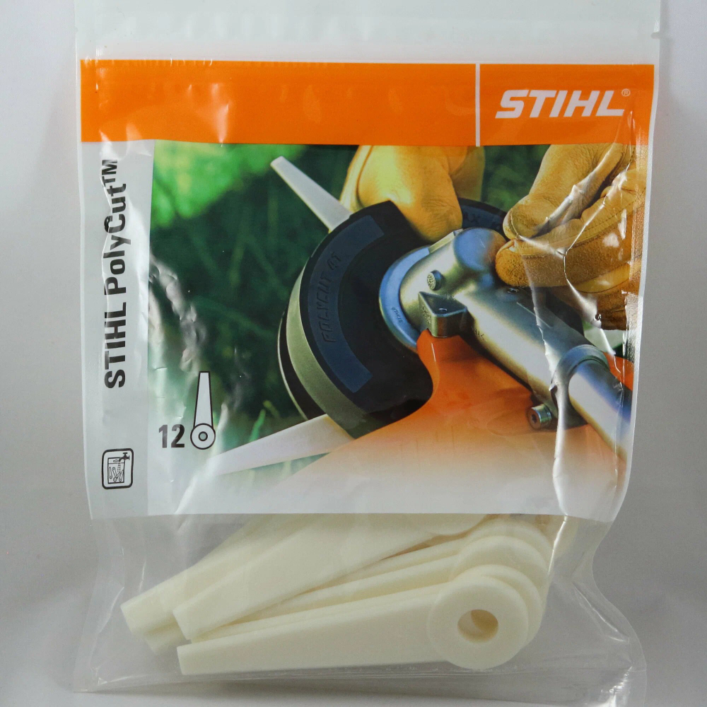 Комплект ножей для триммера STIHL 4111-007-1001, PolyCut 6-3, 7-3, 20-3, 41-3, 12 шт, белые ОРИГИНАЛ