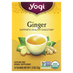 Yogi Tea, имбирь, без кофеина, 16 чайных пакетиков, 32 г (1,12 унции)