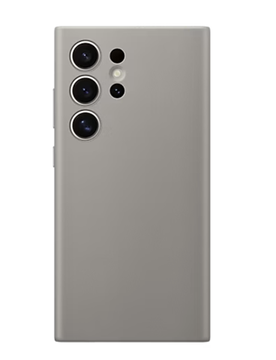 Чехол из веганской кожи для Galaxy S24 Ultra ( Серо коричневый)