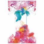 Блокнот А5 (145х205 мм), 96 л., скоба, обложка картон, клетка, HATBER, "Потоки цвета", 96Б5В3_22343