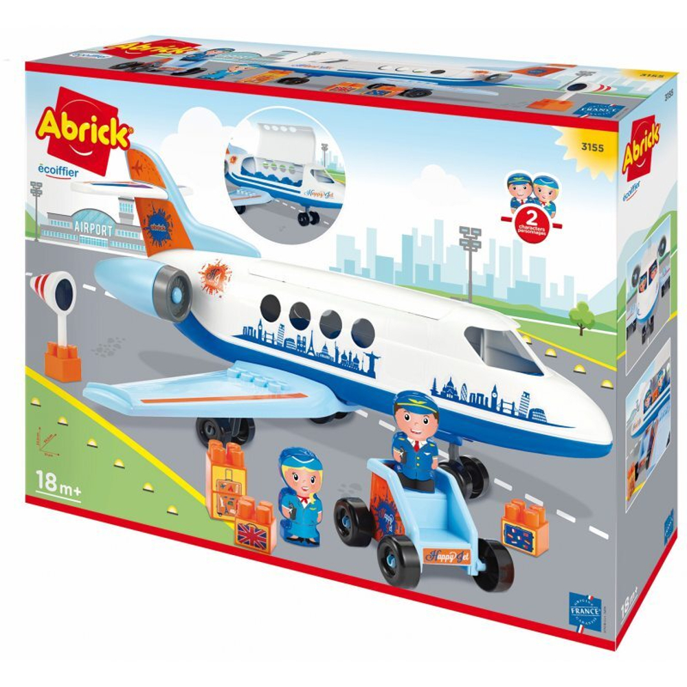Ecoiffier Abrick - Набор строительных блоков Самолет Happy Jet 3155