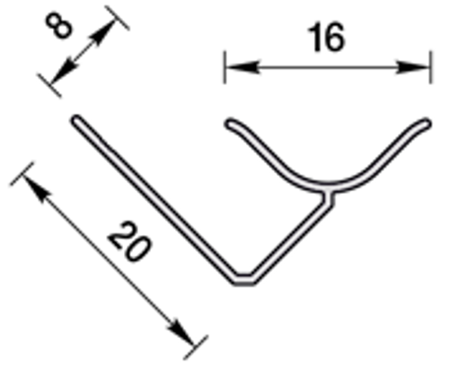 Угол внутренний универсальный для панелей белый 3000 мм