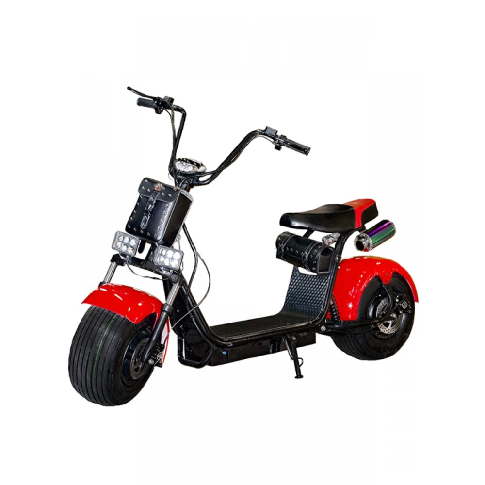 Электроскутер Citycoco с глушителем 1500W, 20Ah Зеленый