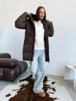 Куртка зимняя удлиненная с капюшоном