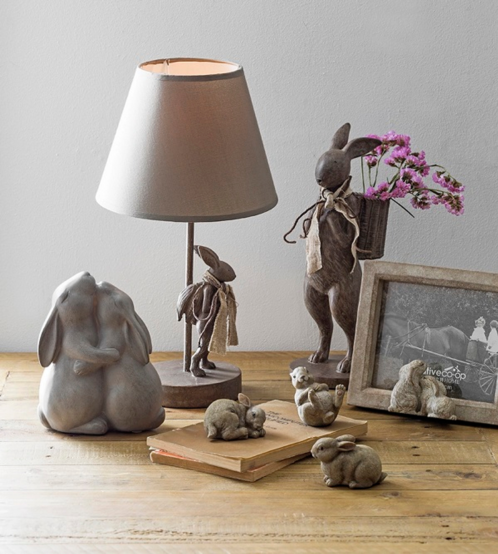 Статуэтка "Кролик с корзиной" 15x13x33,6 см Полистоун