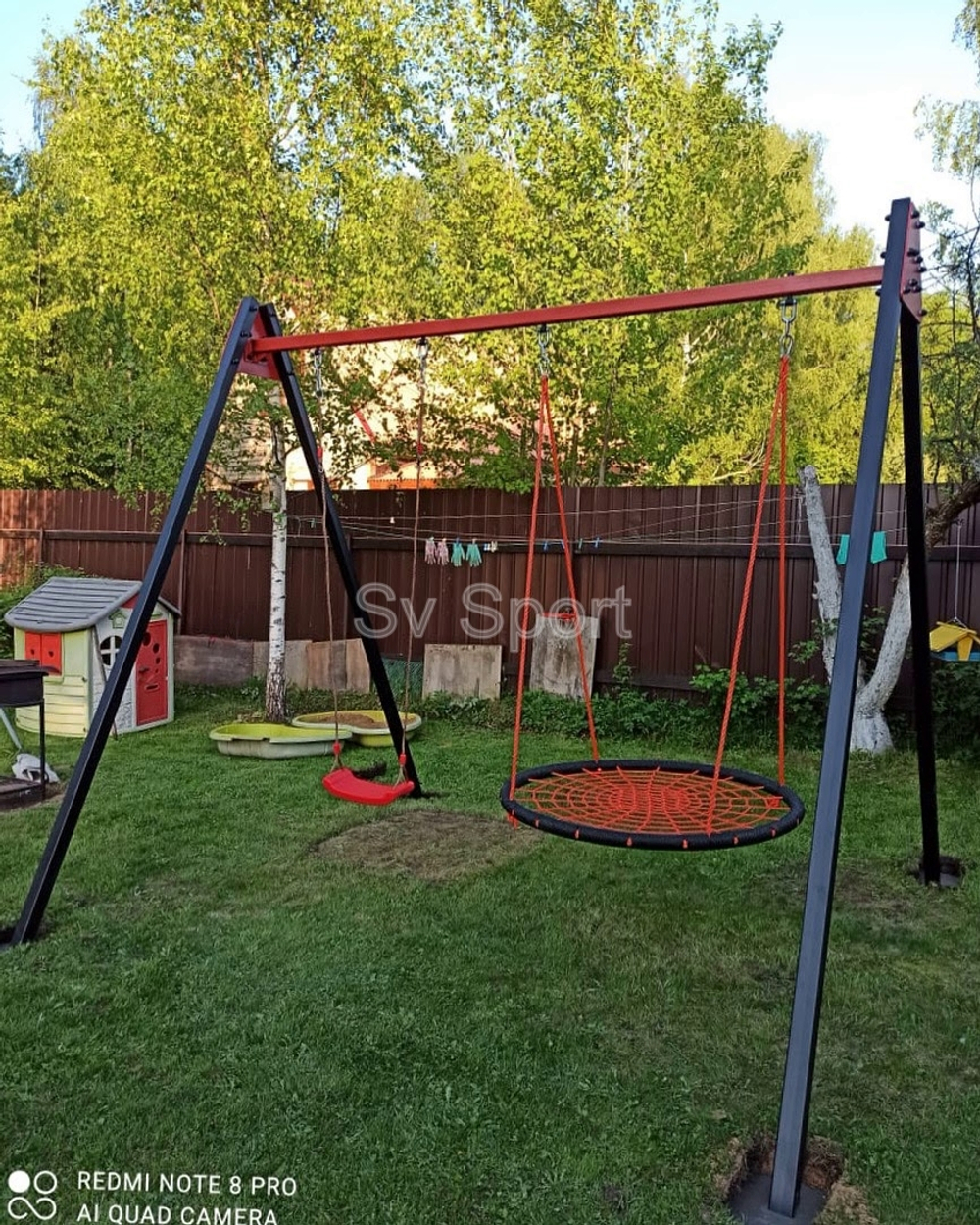 Монтаж уличных качелей Sv Sport