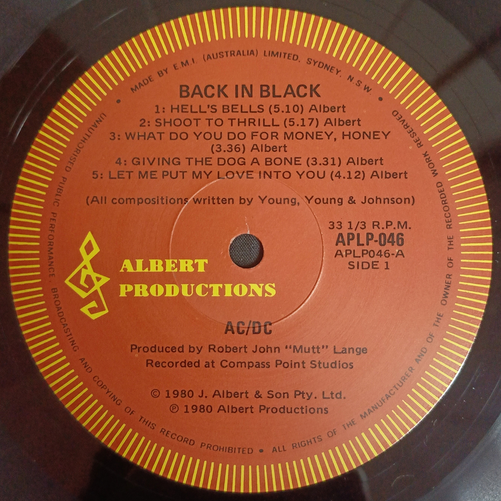 AC/DC / Back In Black (LP)