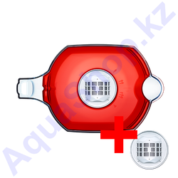 Красный Кувшин Аквафор Гарри с доп.модулем - вид сверху