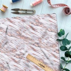 Ткань футер 2-х нитка пыльно-розовая кора дерева