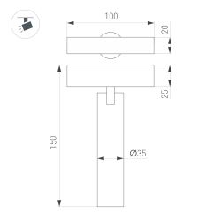 Светильник MAG-SPOT-25-R120-12W Warm3000 (WH, 30 deg, 24V) (Arlight, IP20 Металл, 5 лет) 050078