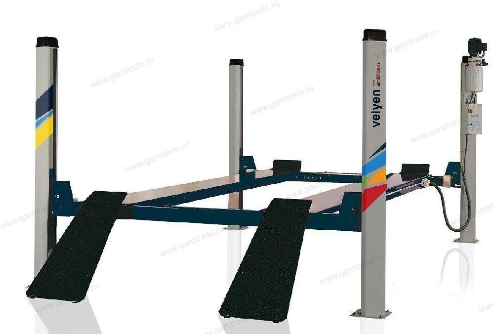 Подъемник четырехстоечный c платформами для сход-развала Velyen 4ED0600L