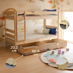 Выдвижные ящики для кровати Дана из массива сосны, 2 шт., прозрачный лак