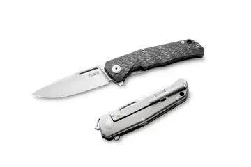 Нож складной Lion Steel Q4ttro Q4 Q4 CF - сталь MagnaCut, рукоять серый титан + карбон