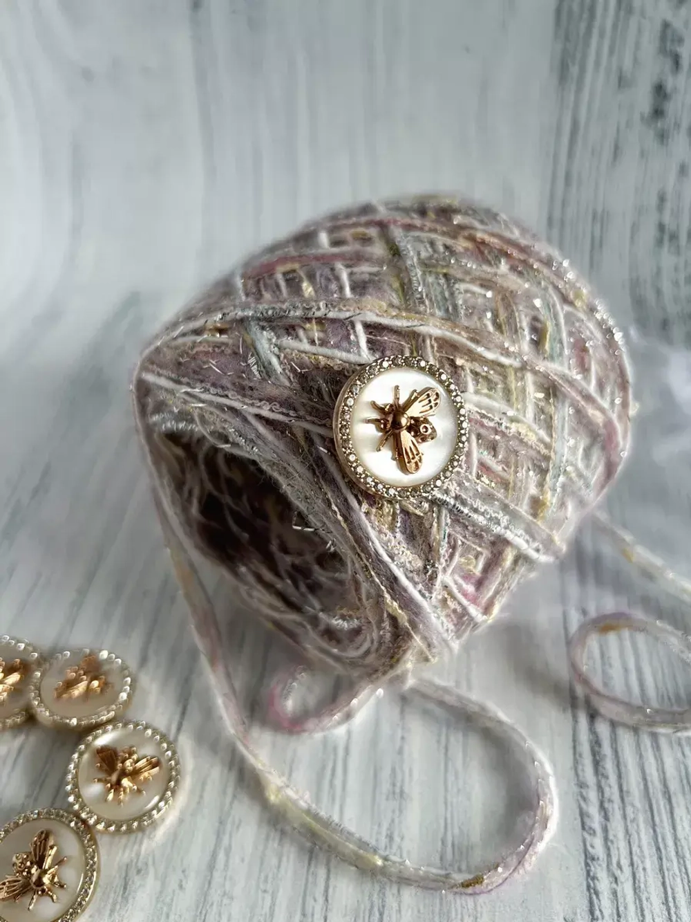 Декоративные металлические пуговицы Жуки-Пчела