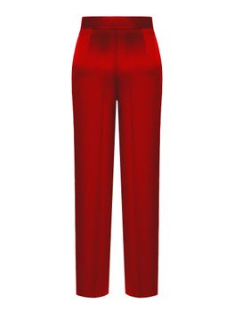 Брюки зауженные из сатина