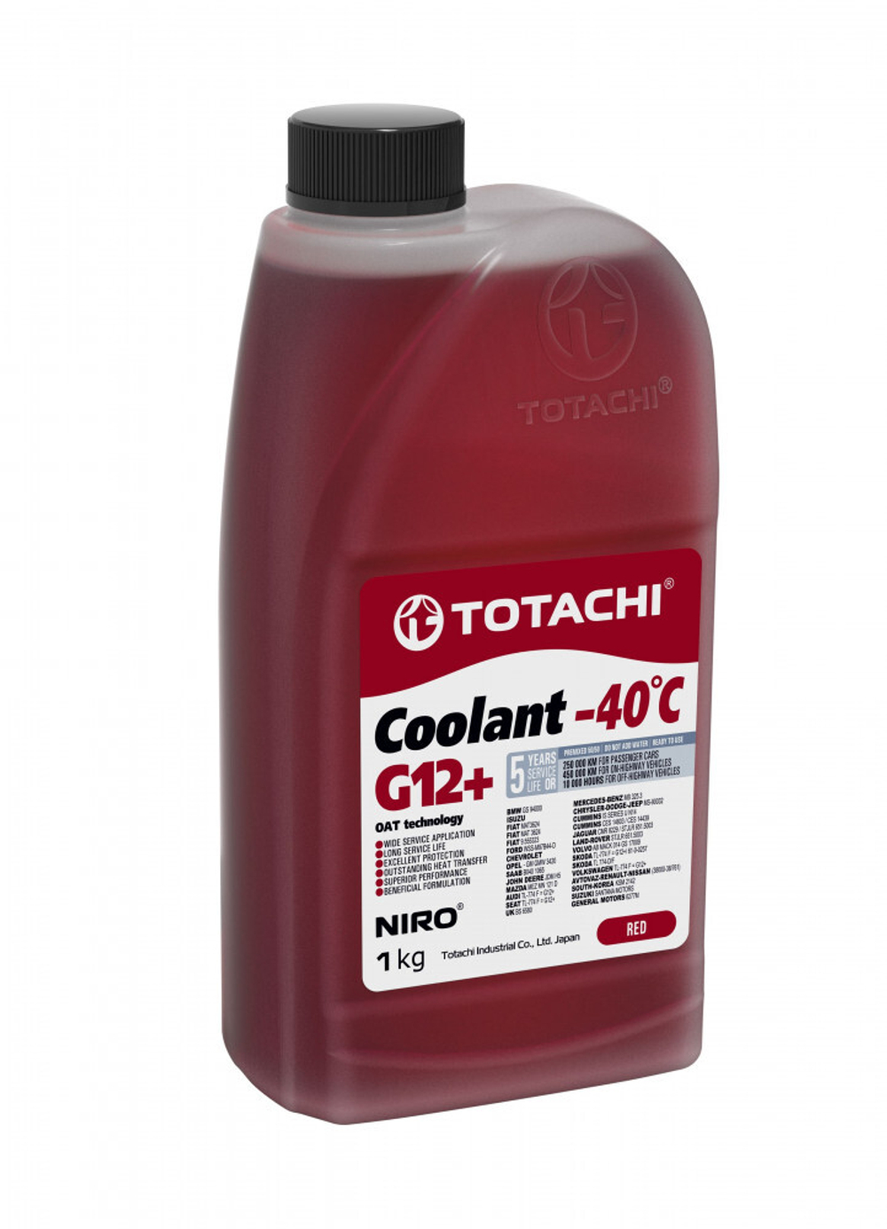 Антифриз TOTACHI NIRO Coolant Red -40C G12+ 1кг